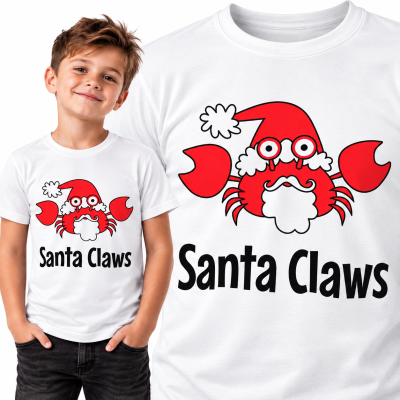 KOSZULKA DZIECIĘCA ŚWIĄTECZNA SANTA CLAWS